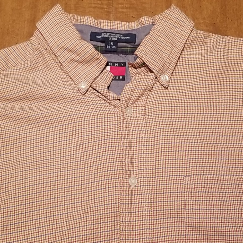 EUC men's Tommy Hilfiger plaid dress shirt